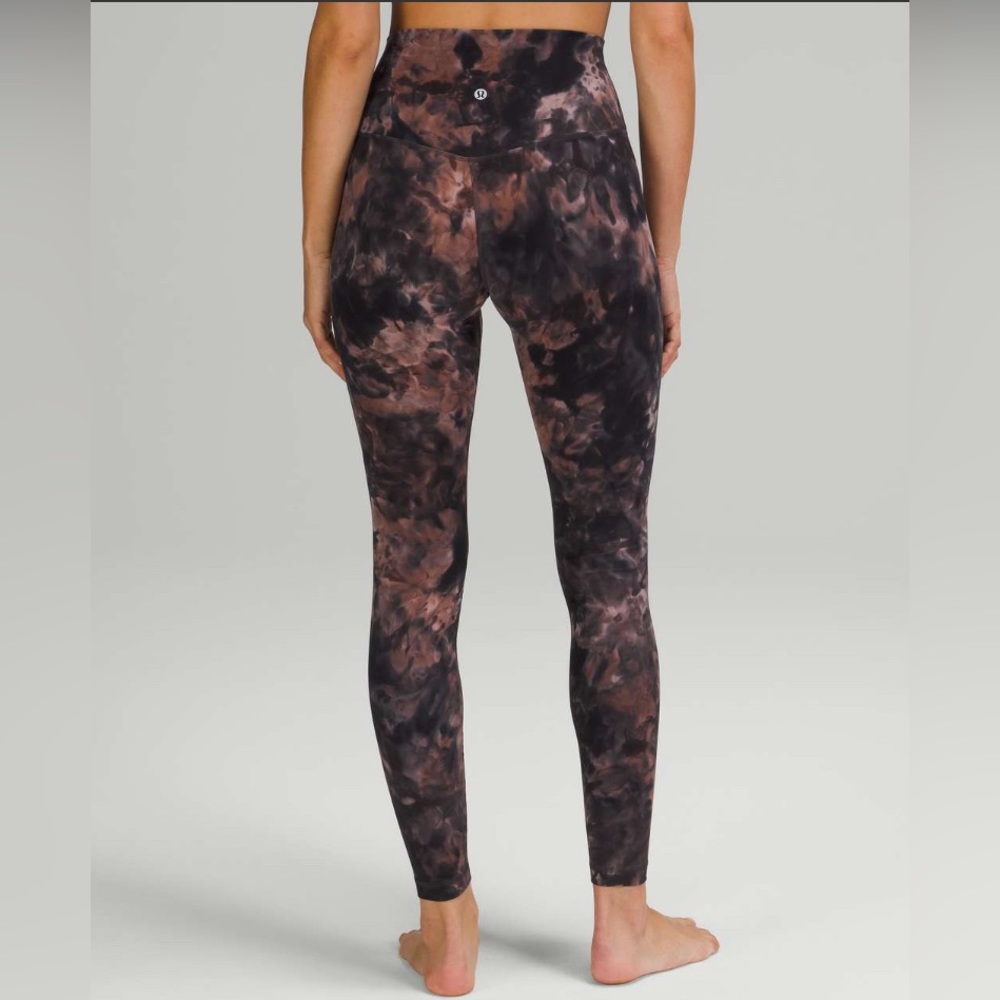 Lululemon Align Pant 28” "Diamond Dye Graphite Grey Pink Pastel size 4